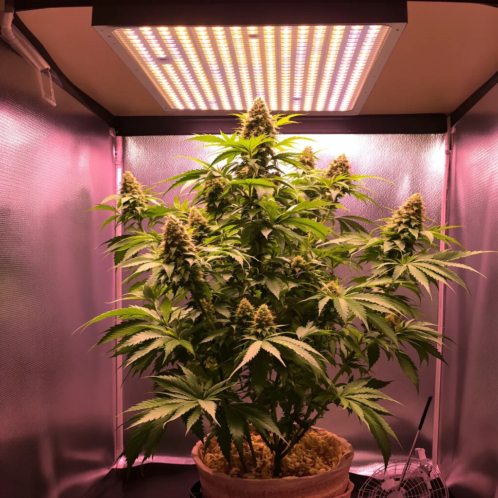 9 Pound Hammer cannabis plant in flowering stage — Short autoflower