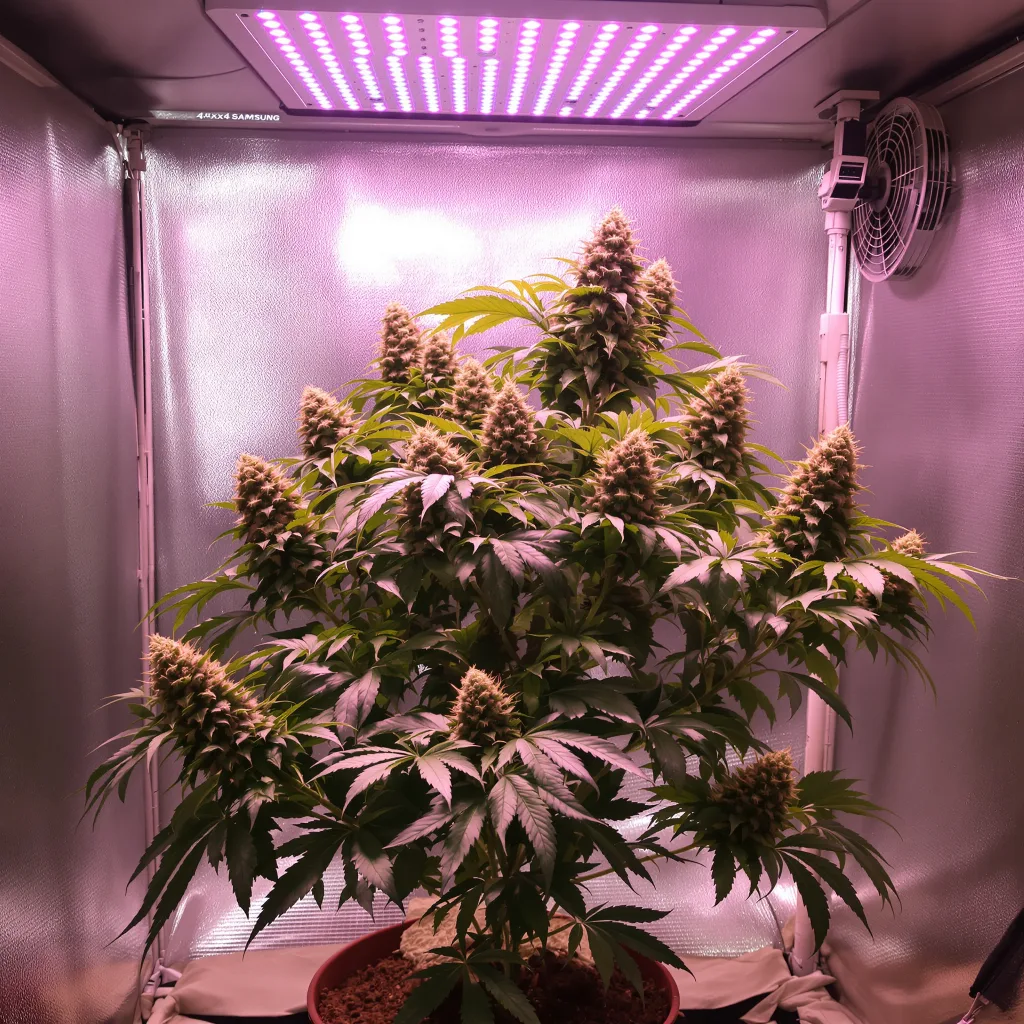 Afghani cannabis plant in flowering stage — up to 100 cm feminised