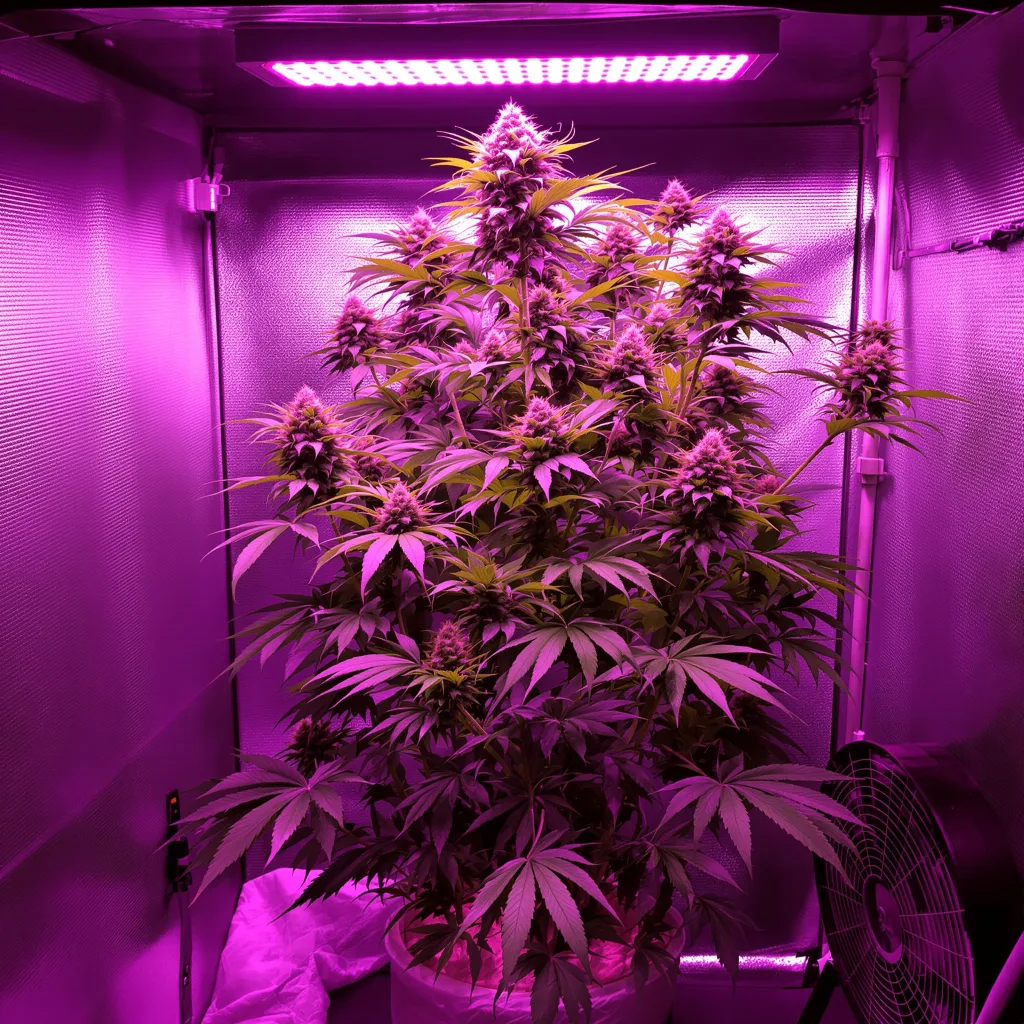Alice In Wonderland cannabis plant in flowering stage — 90-120 cm. Medium feminised