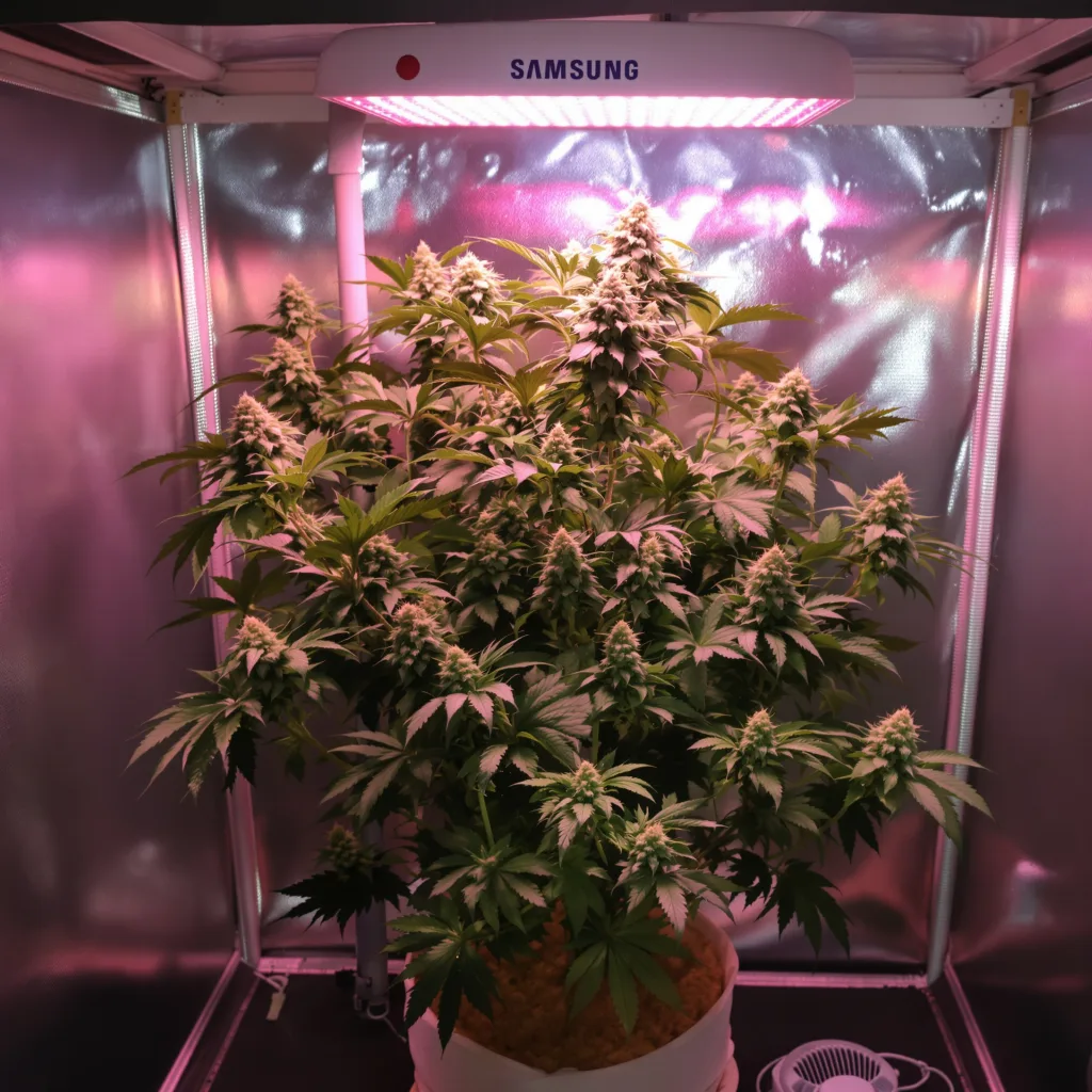 Alien Bubba cannabis plant in flowering stage — Short autoflower
