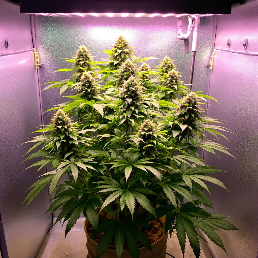 Amazonian cannabis plant in flowering stage — 70–110 cm feminised