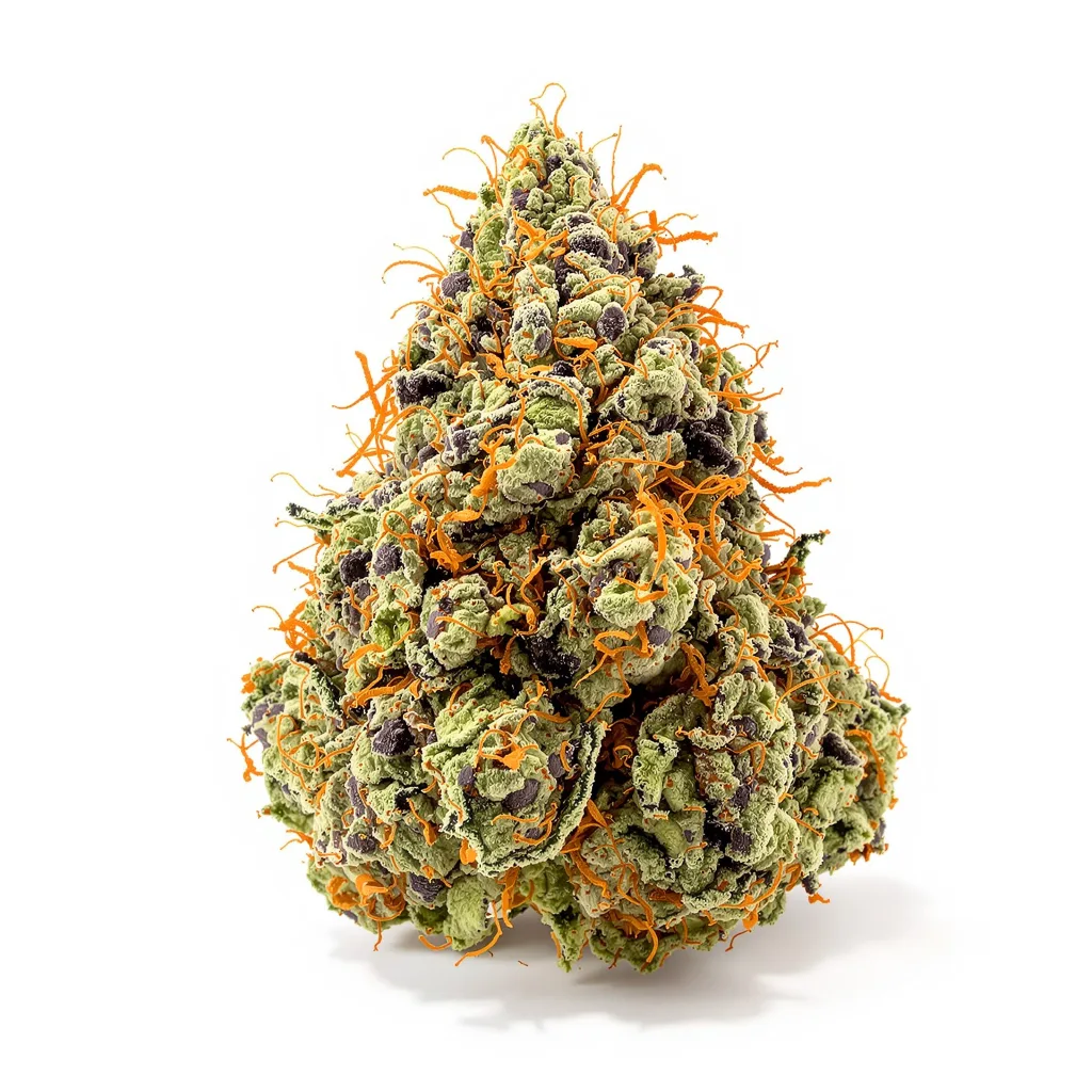 Anonymous OG 89% indica / 11% sativa flower with visible trichomes