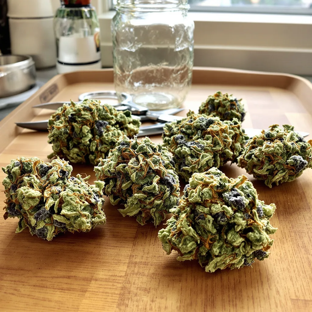 Apples and Bananas 60% indica / 40% sativa flower with visible trichomes