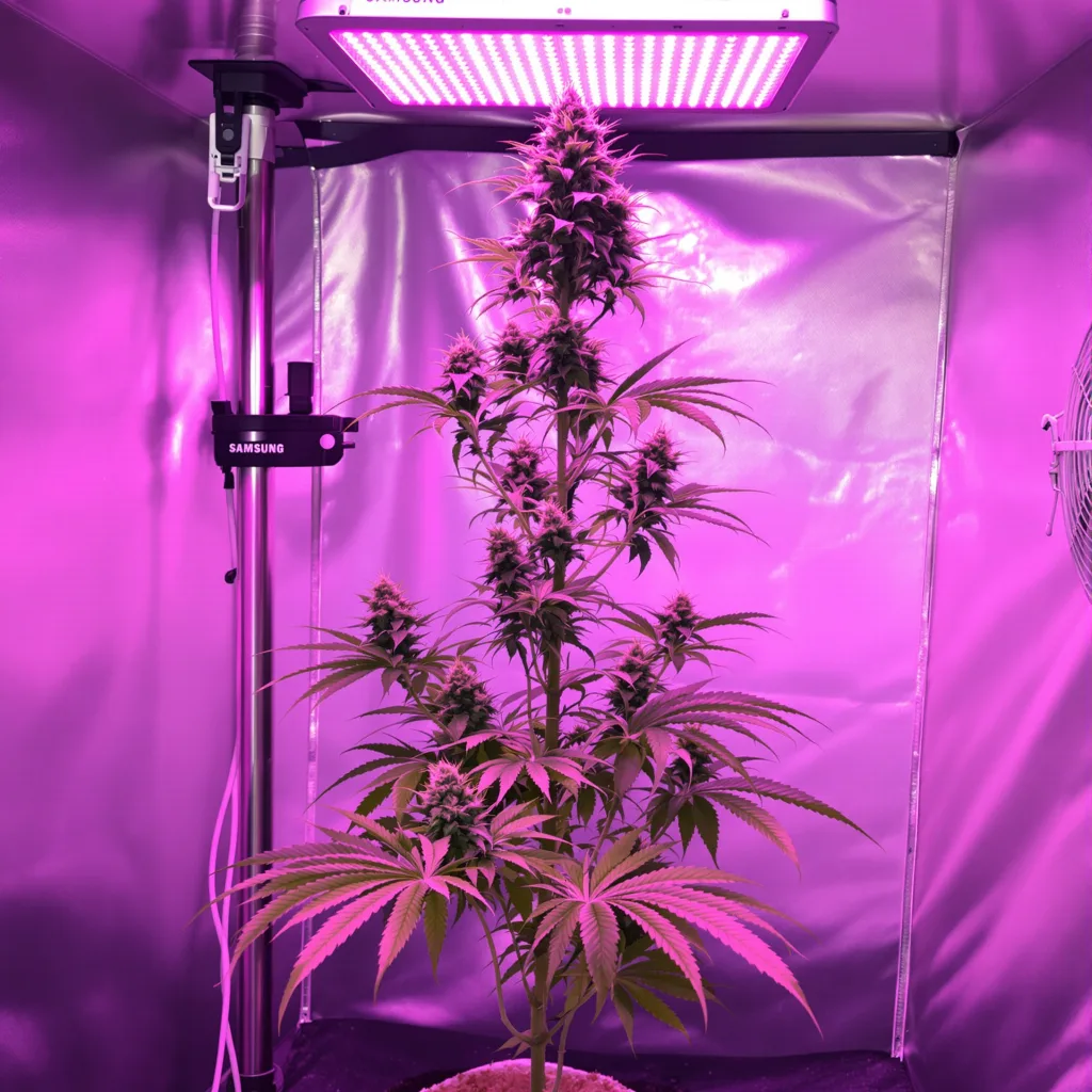 Arctic Sun cannabis plant in flowering stage — 90-120 cm. Medium feminised