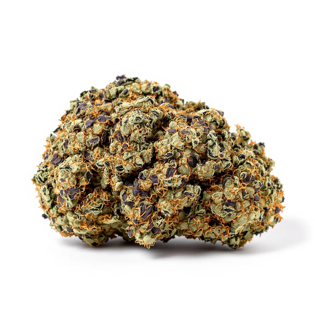 B-52 65% indica / 35% sativa flower with visible trichomes