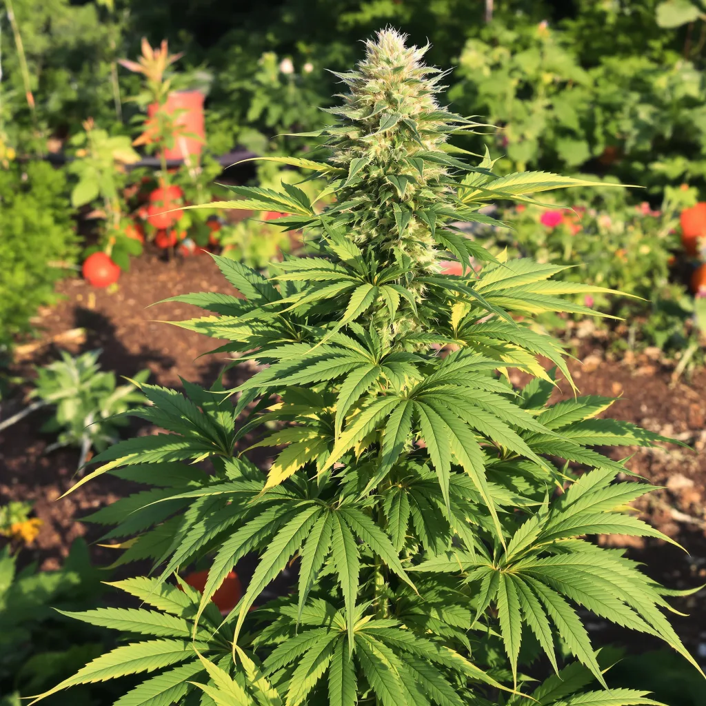 Banana Candy 67% indica / 33% sativa flower with visible trichomes