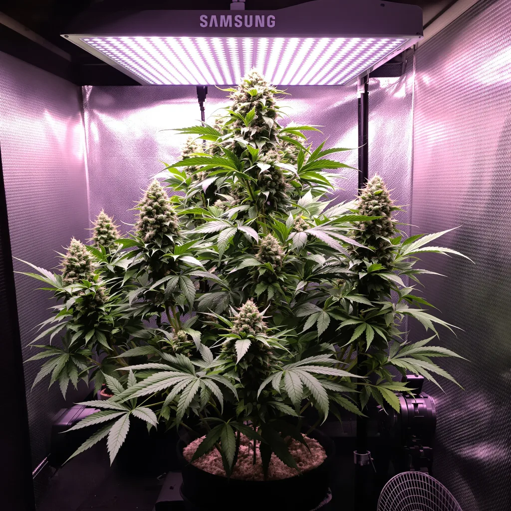 Banana OG cannabis plant in flowering stage — 110–150 cm autoflower