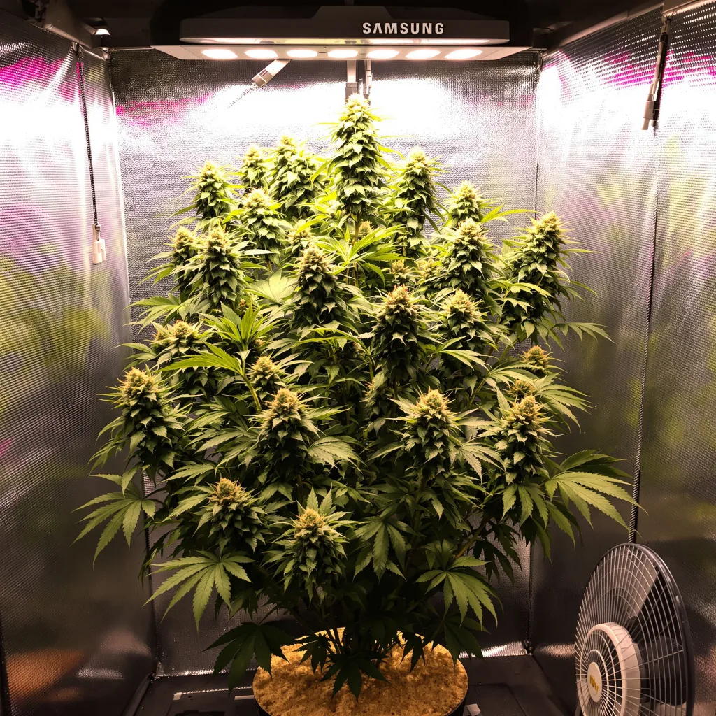 Bay 11 cannabis plant in flowering stage — 90-120 cm feminised