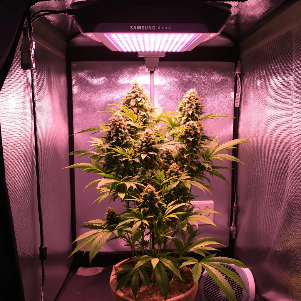 Berry White cannabis plant in flowering stage — Short feminised
