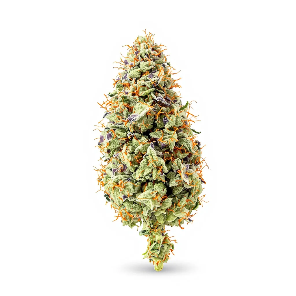Blue Cookies 60% indica / 40% sativa flower with visible trichomes