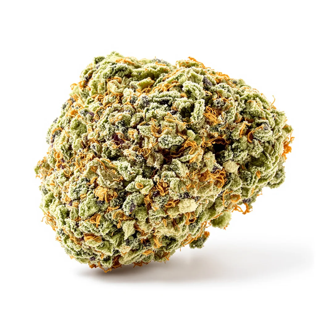 Blue Cookies 60% indica / 40% sativa flower with visible trichomes