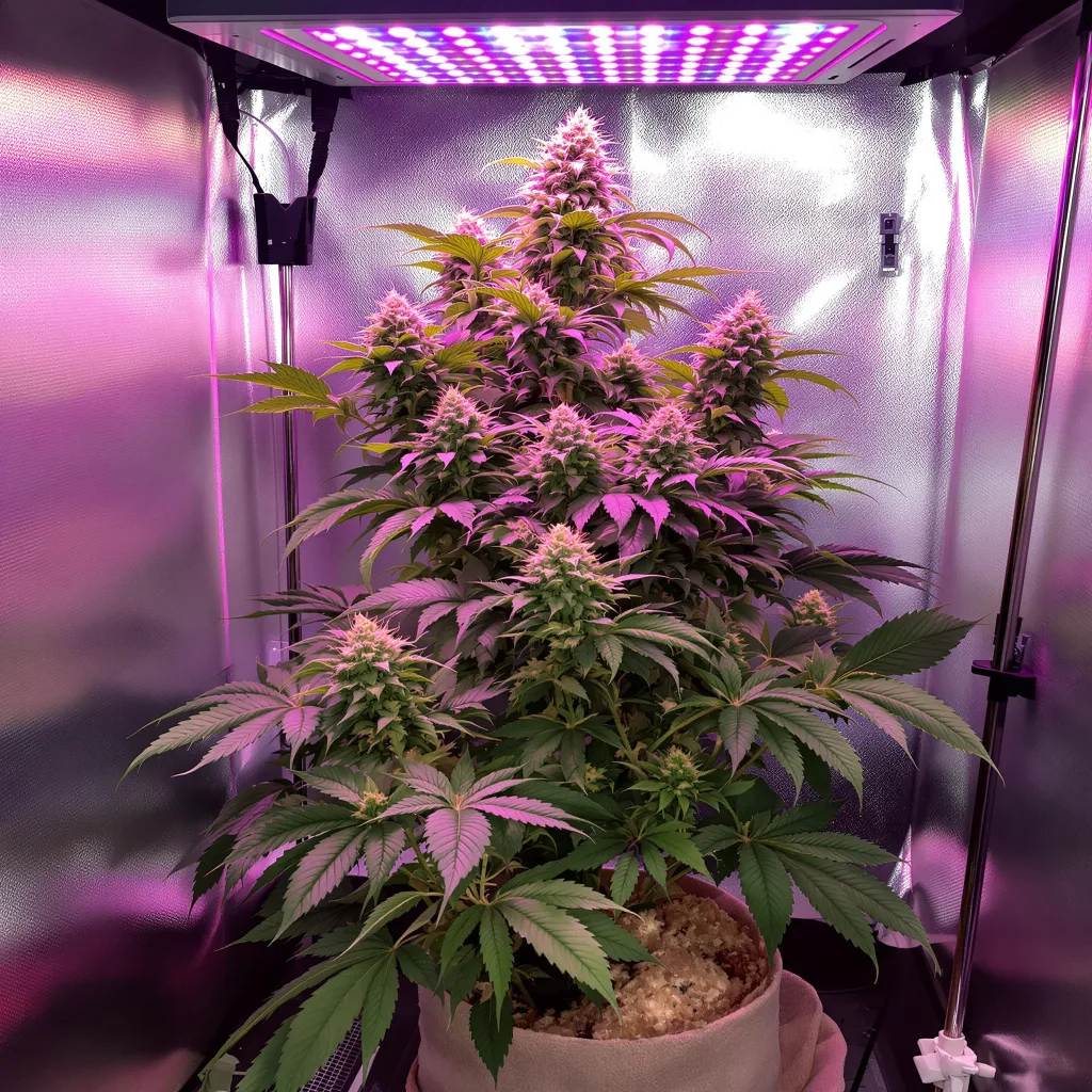 Blue Knight cannabis plant in flowering stage — 90-120 cm. Medium feminised
