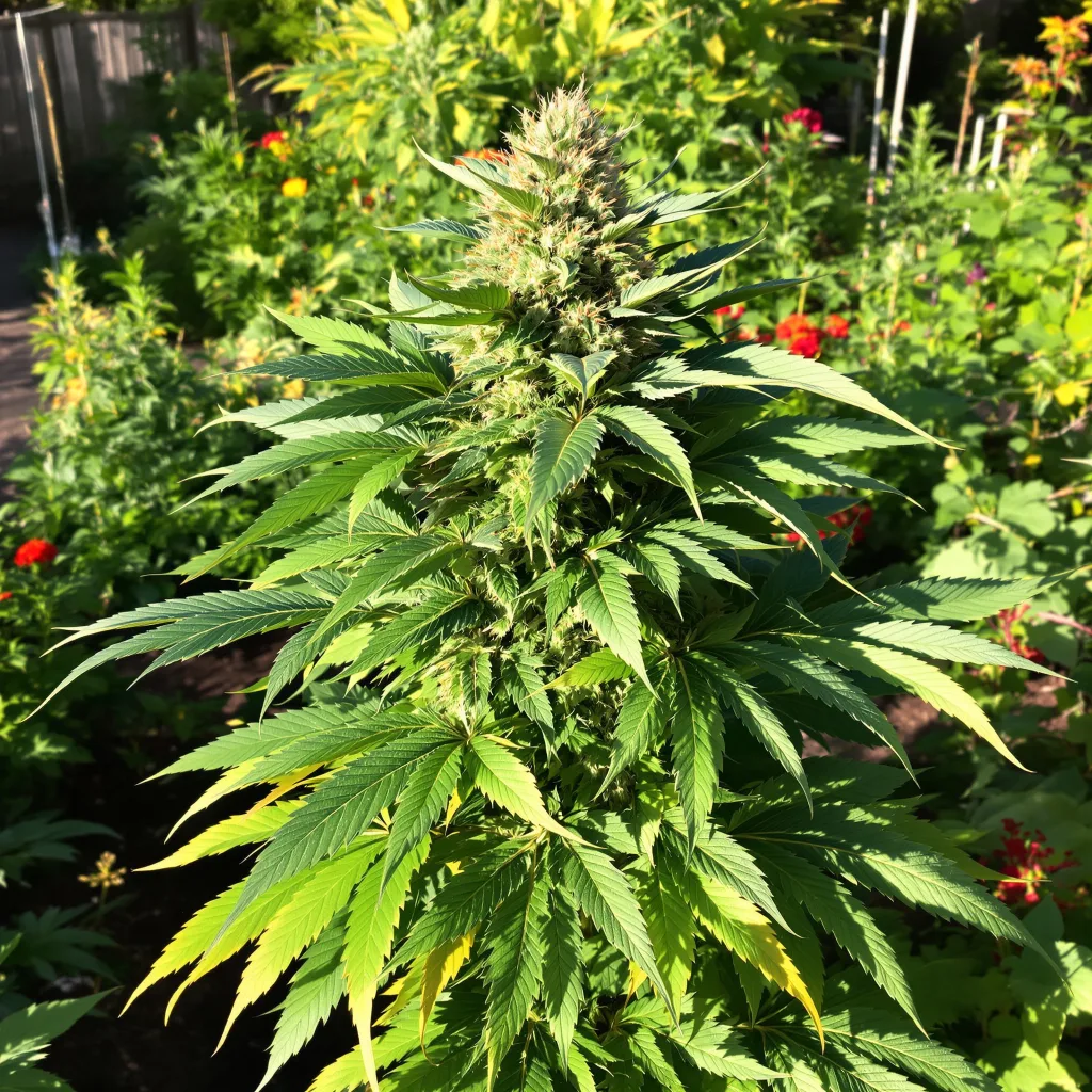 Blue Knight 76% indica / 24% sativa flower with visible trichomes