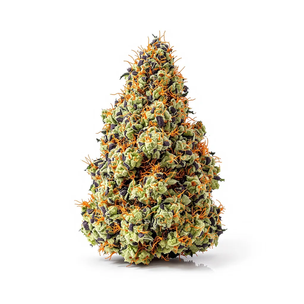 Blue Moon Rocks 72% indica / 28% sativa flower with visible trichomes