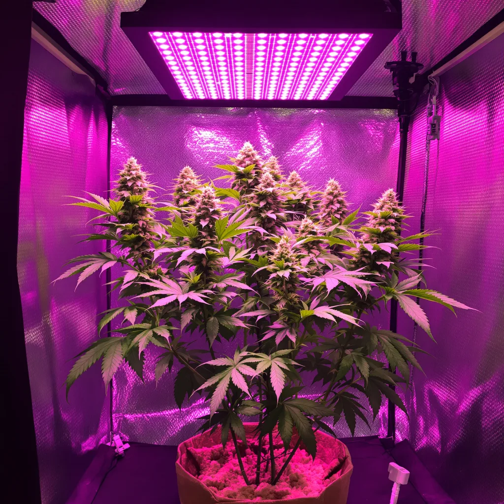 Blue Zombie cannabis plant in flowering stage — 110–150 cm feminised