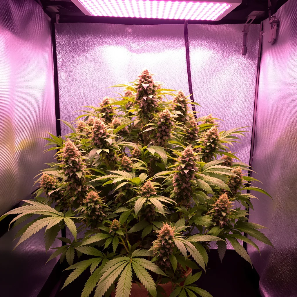 Blueberry Milk cannabis plant in flowering stage — 70–110 cm feminised