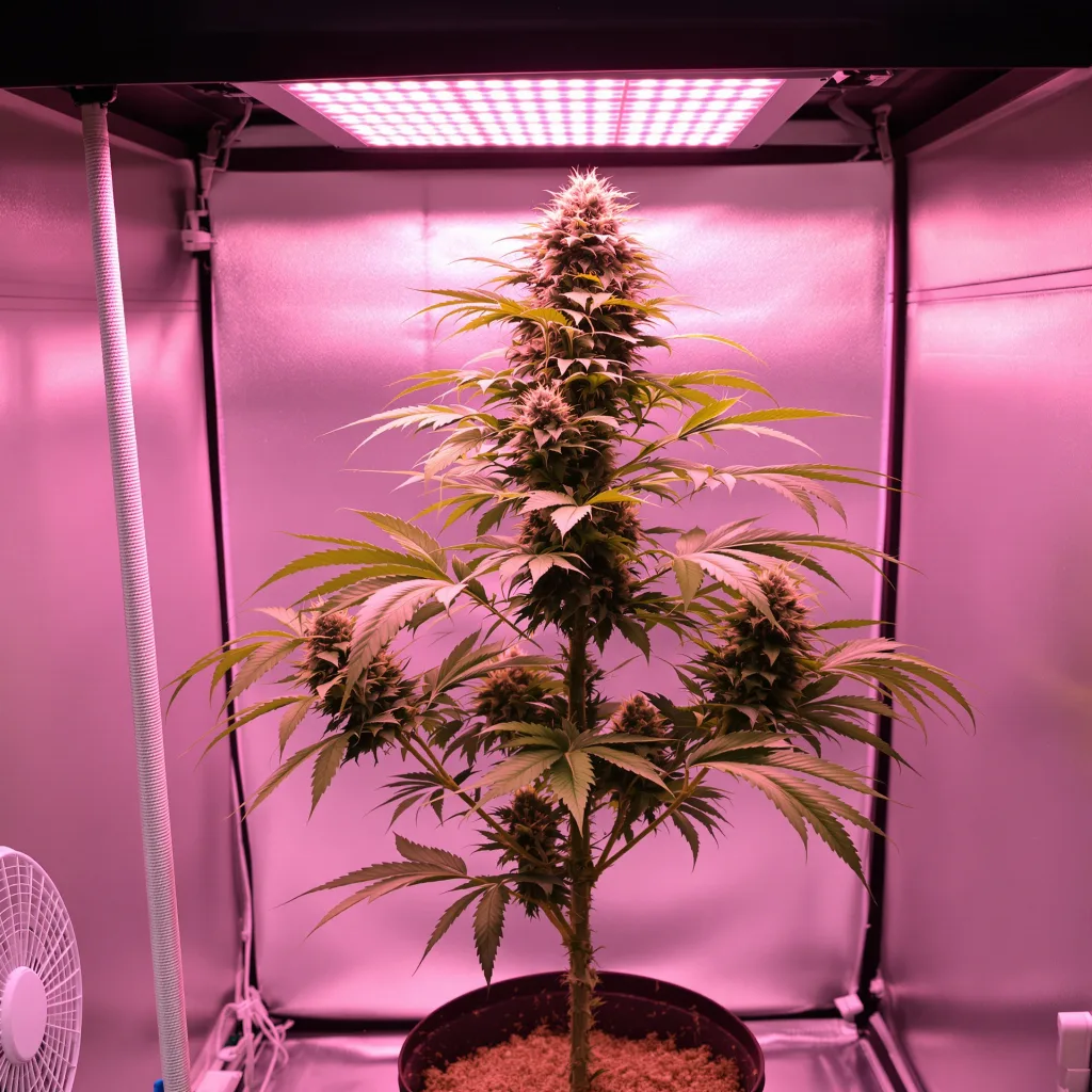 Bubba Kush cannabis plant in flowering stage — Up to 100 cm autoflower