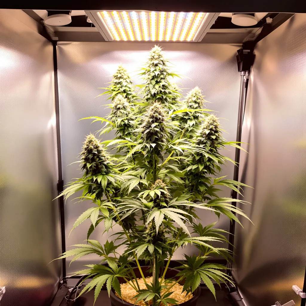 Burmese Kush cannabis plant in flowering stage — 90-120 cm. Medium autoflower