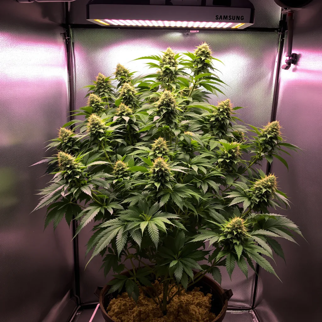 Candy Cane cannabis plant in flowering stage — Short feminised