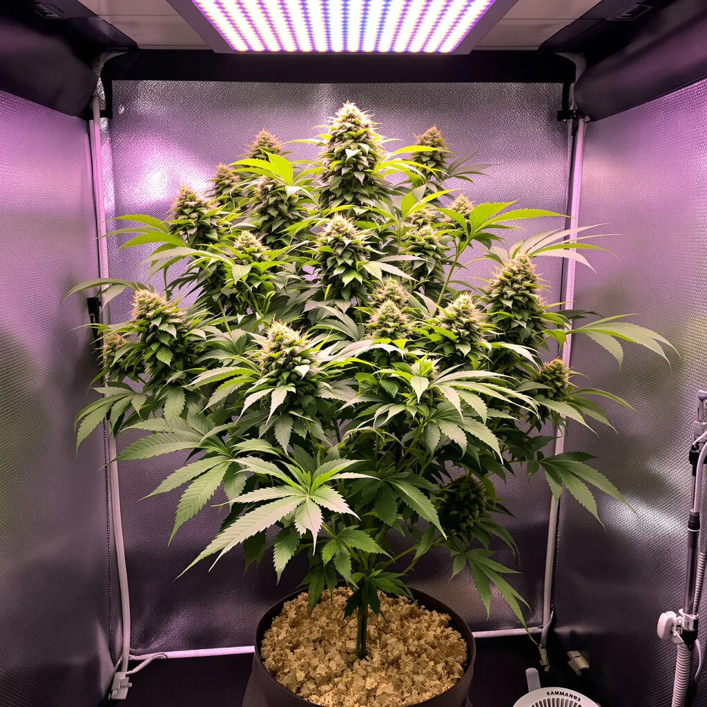Candy Cream cannabis plant in flowering stage — 40-90 cm autoflower