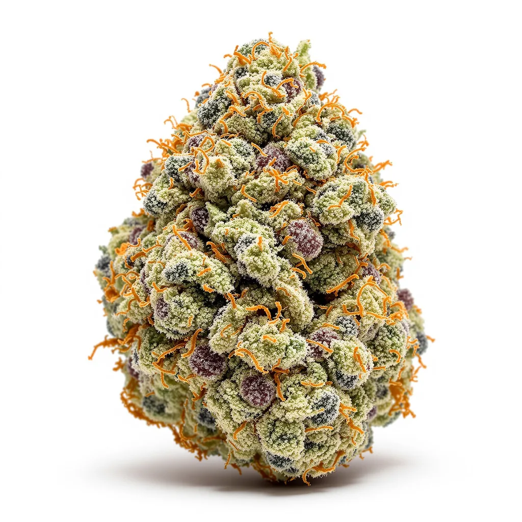 Canna-Tsu 38% indica / 62% sativa flower with visible trichomes