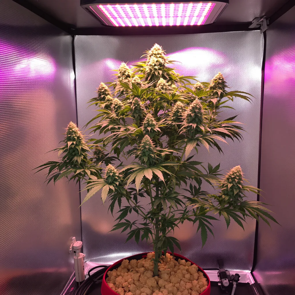 Cannalope Kush cannabis plant in flowering stage — Short autoflower