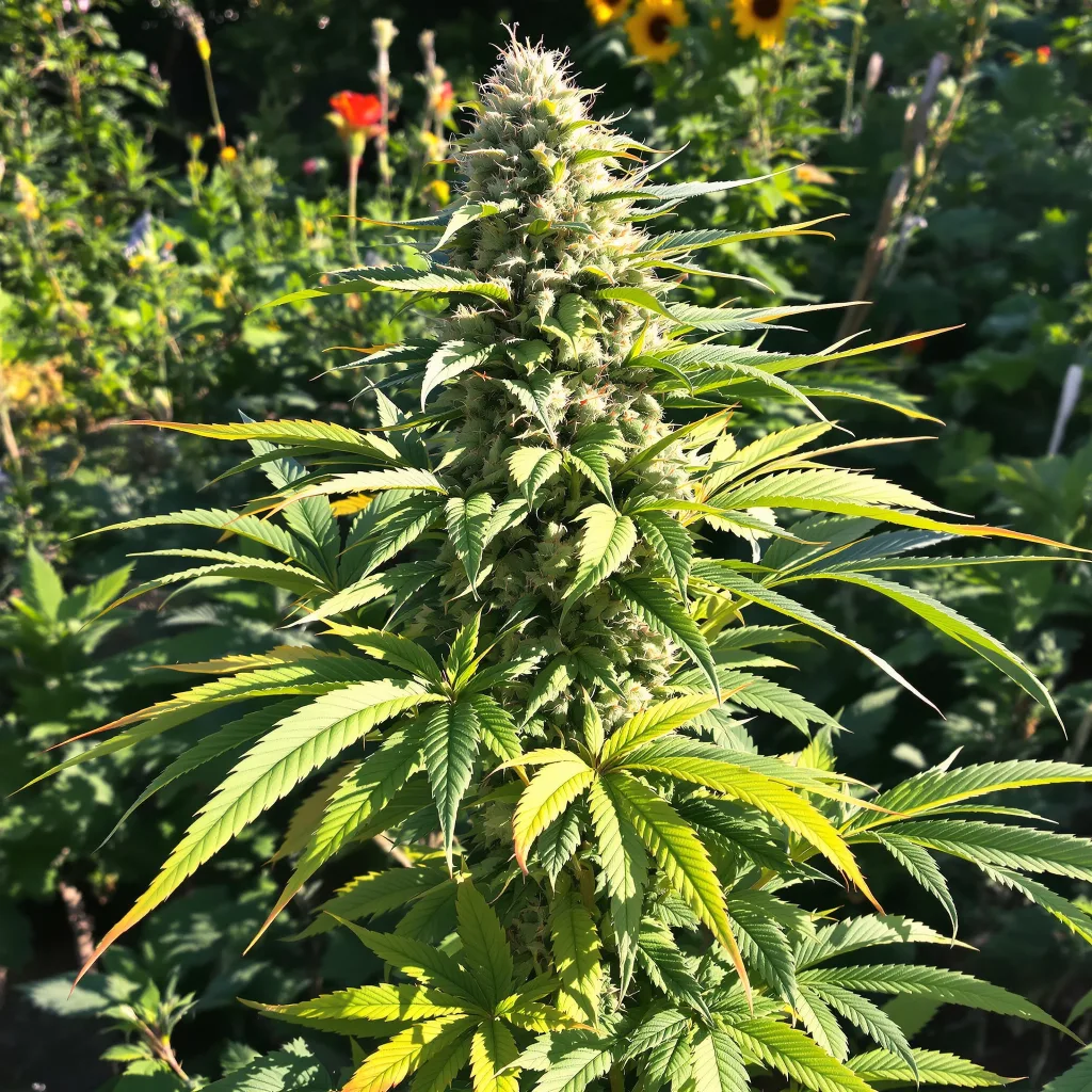 CBD Stress Killer 59% indica / 41% sativa flower with visible trichomes