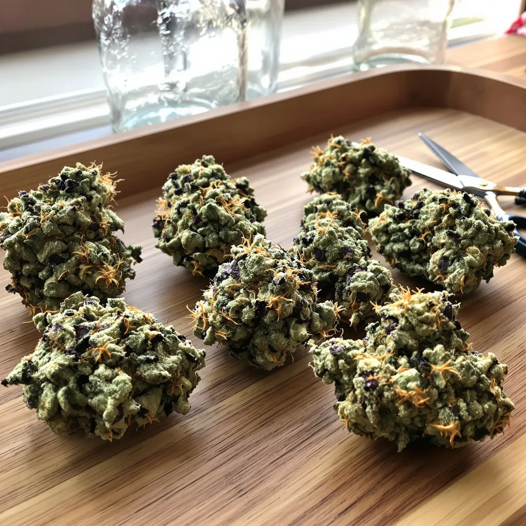 Chemdawg 91 38% indica / 62% sativa flower with visible trichomes