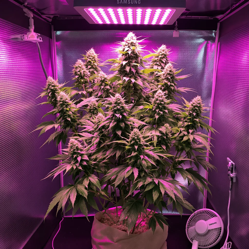 Cherry Diesel cannabis plant in flowering stage — Short autoflower