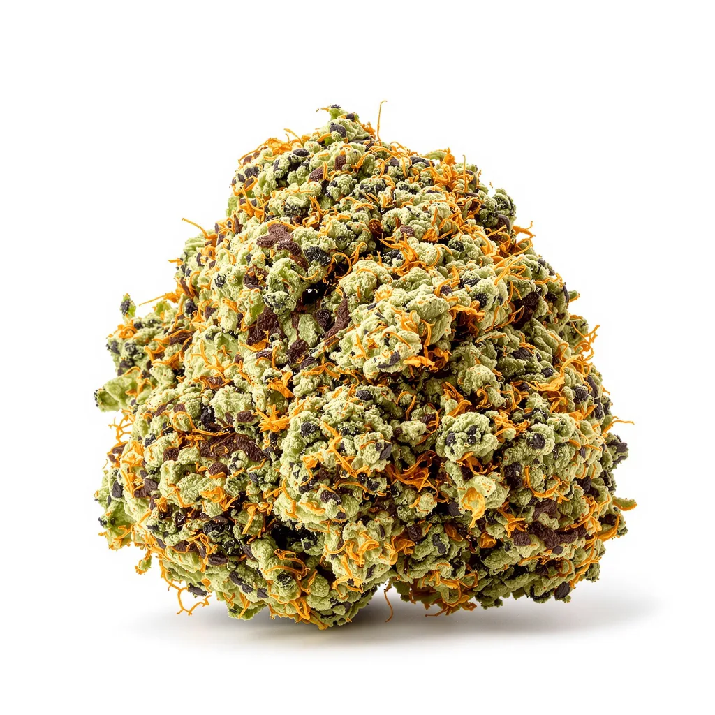 Chronic 81% indica / 19% sativa flower with visible trichomes
