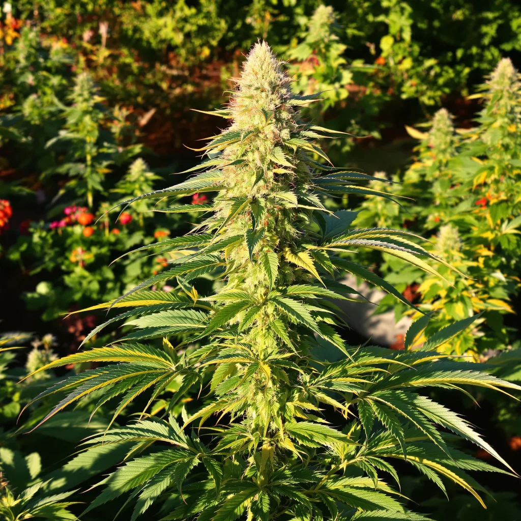 Colombian Gold 40% indica / 60% sativa flower with visible trichomes