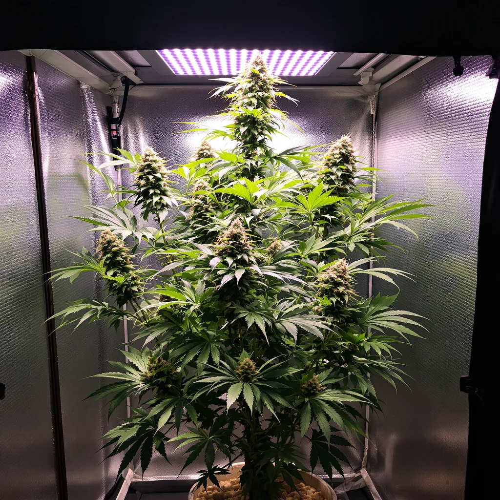 Critical Crack cannabis plant in flowering stage — 170–210 cm feminised