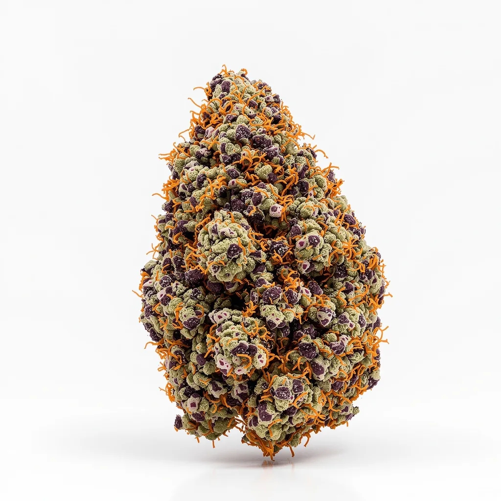 Critical Fast Bud 70% indica / 30% sativa flower with visible trichomes