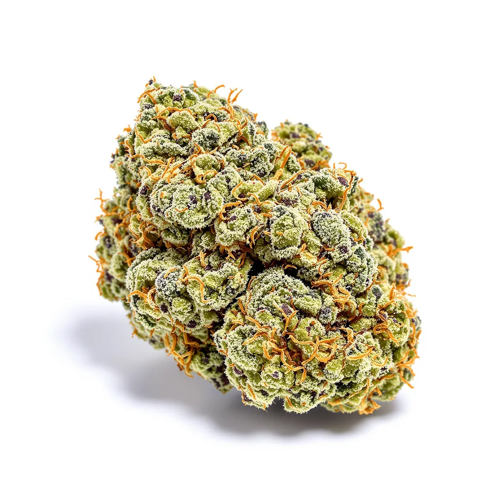 Critical Jack 50% indica / 50% sativa flower with visible trichomes