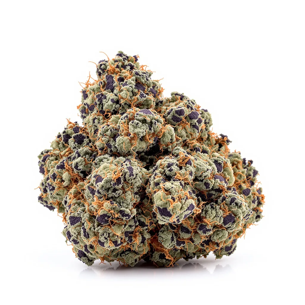 Crown OG 70% indica / 30% sativa flower with visible trichomes