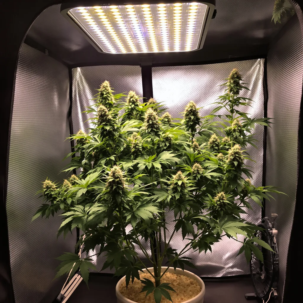 Dairy Queen cannabis plant in flowering stage — Short feminised