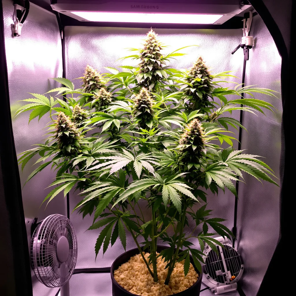 Darth Vader OG cannabis plant in flowering stage — Medium feminised