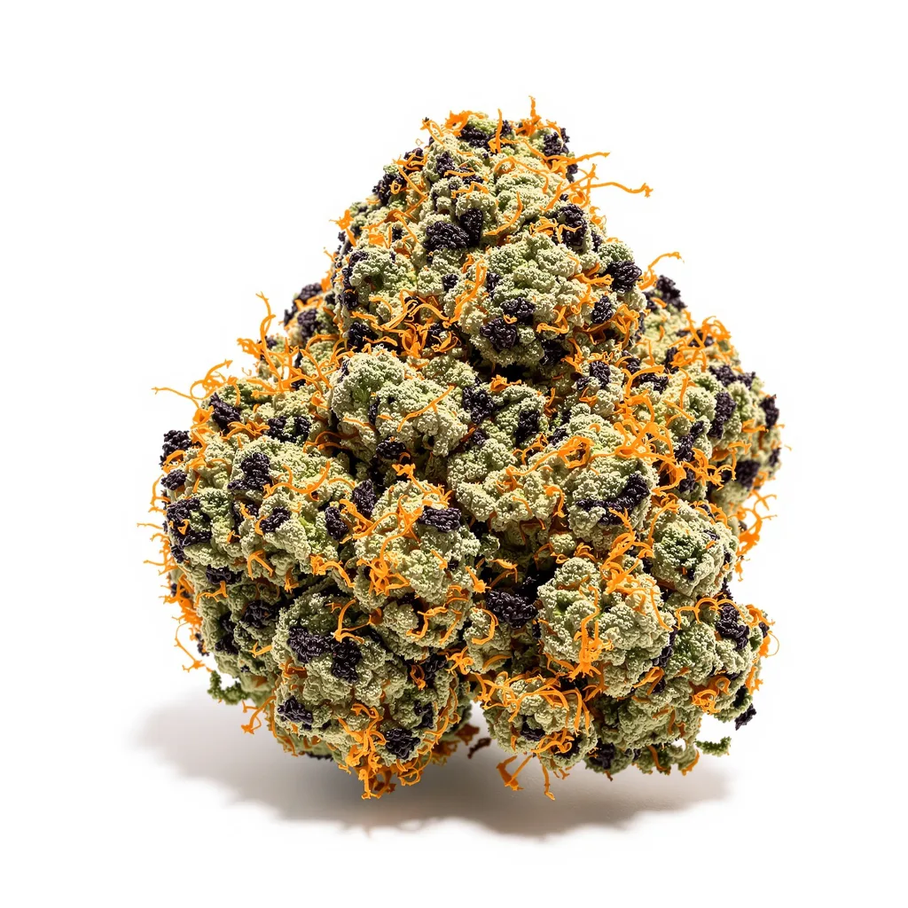 Deadwood 72% indica / 28% sativa flower with visible trichomes