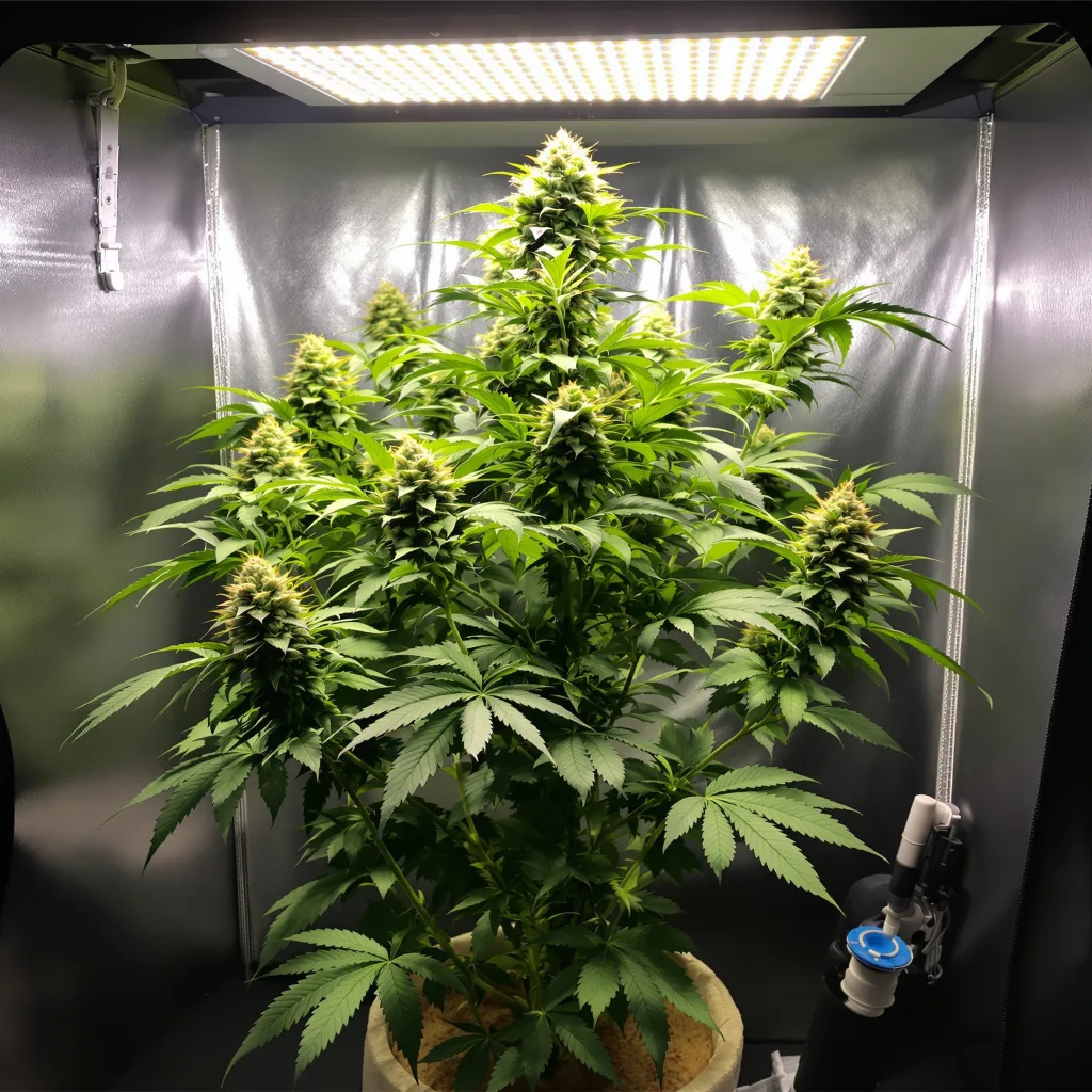 Deadwood cannabis plant in flowering stage — 130–220 cm feminised
