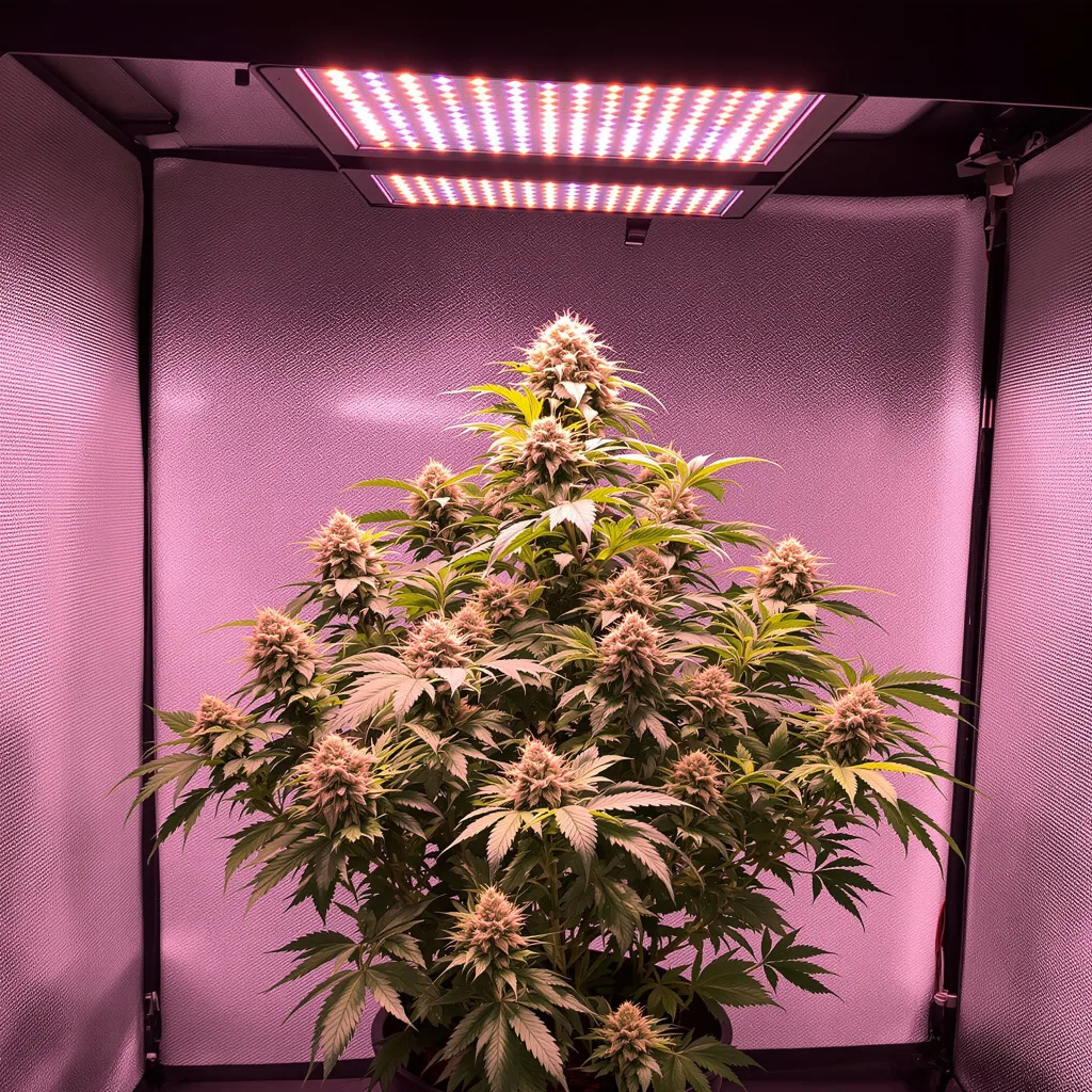 Death Bubba cannabis plant in flowering stage — Medium autoflower