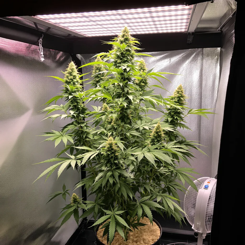 Dirty Girl cannabis plant in flowering stage — Short feminised