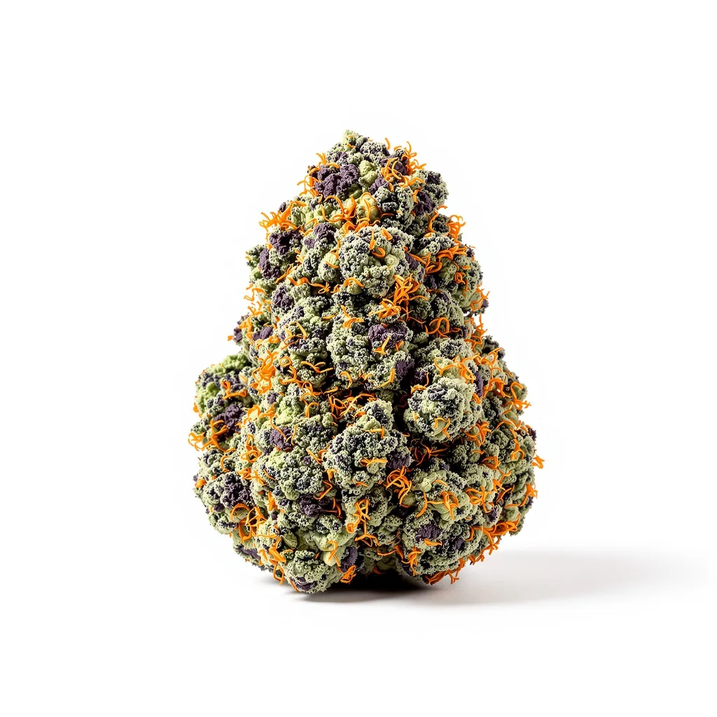 Early Skunk 67% indica / 33% sativa flower with visible trichomes