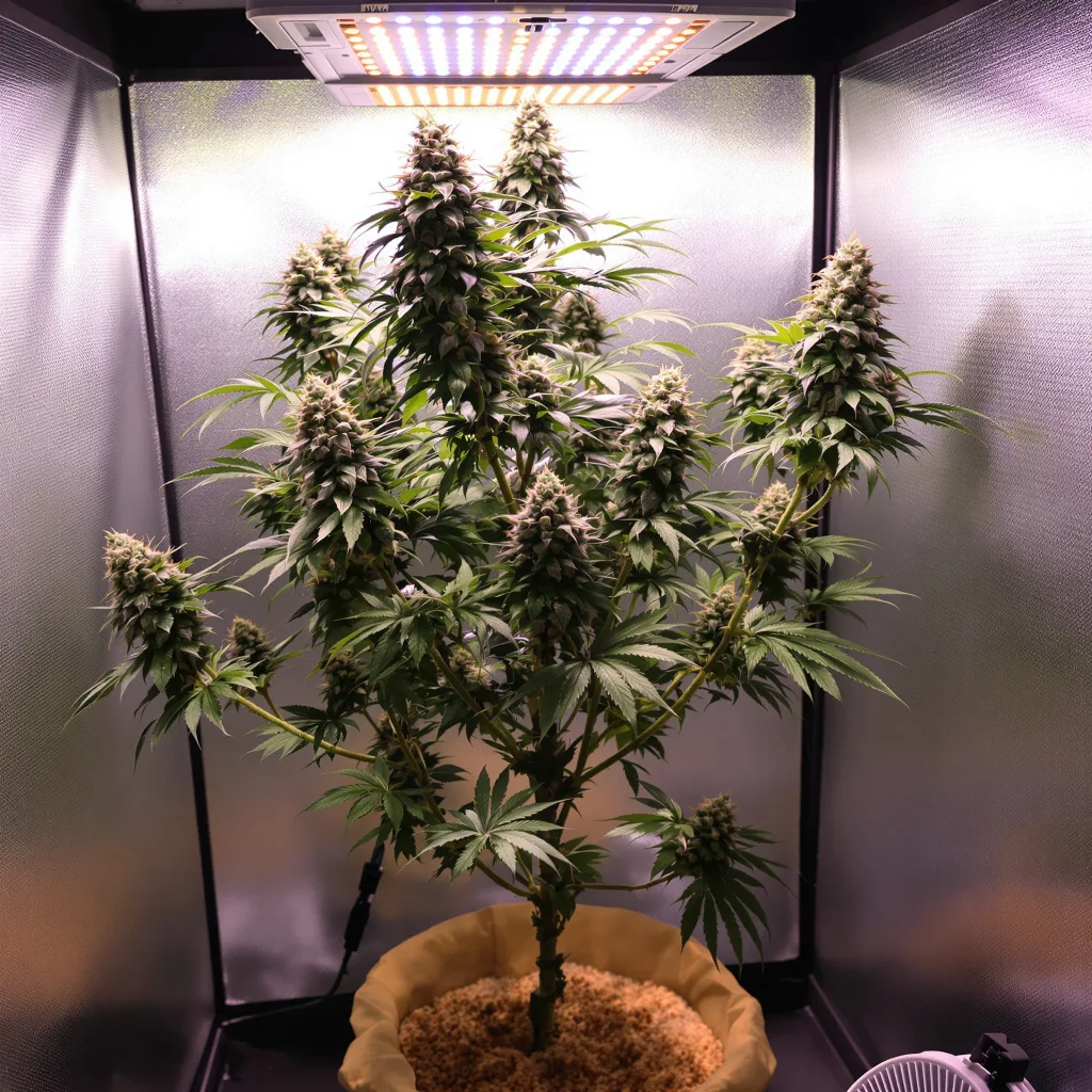 Faygo Red Pop cannabis plant in flowering stage — 90-120 cm. Medium autoflower