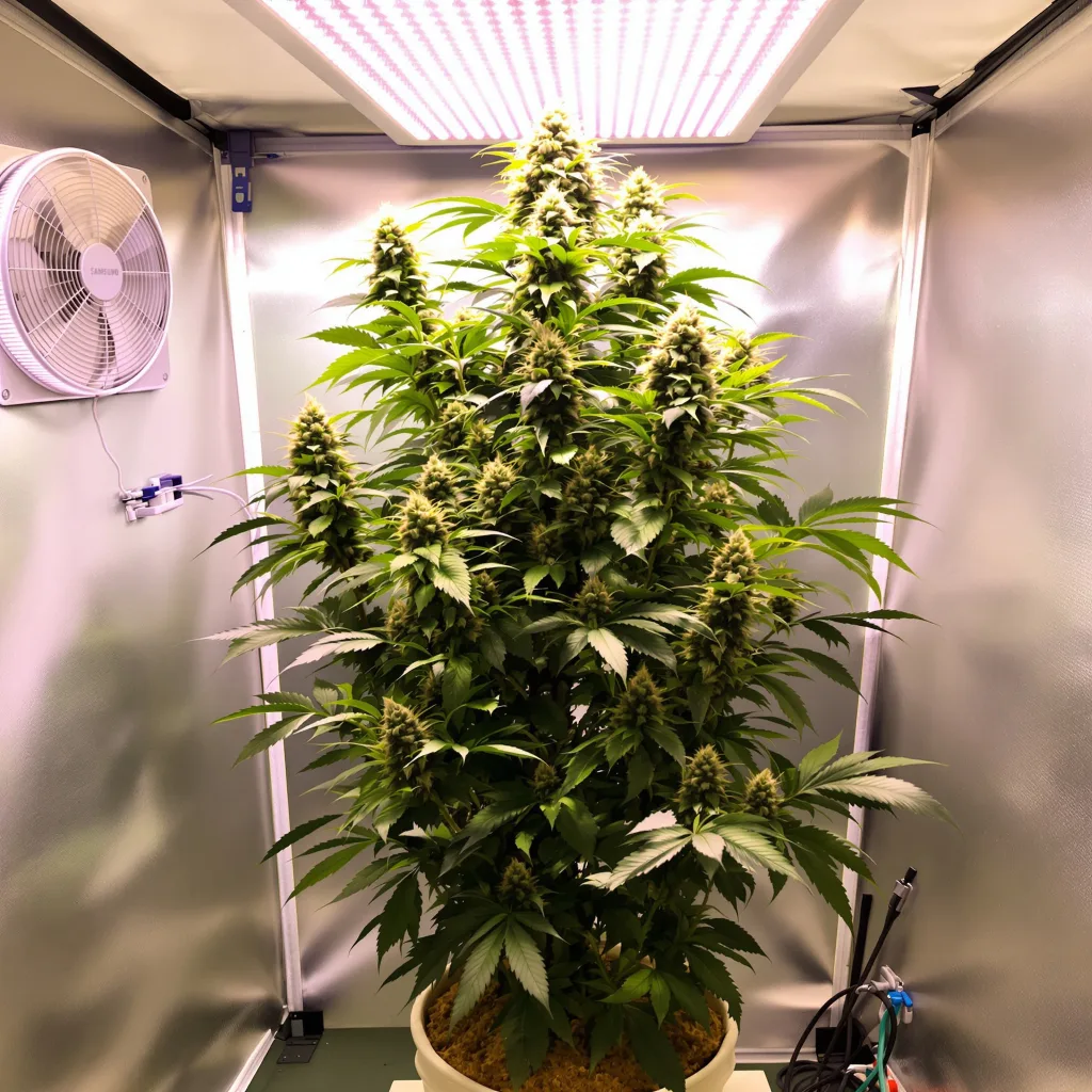 Gatekeeper OG cannabis plant in flowering stage — 90-120 cm. Medium autoflower