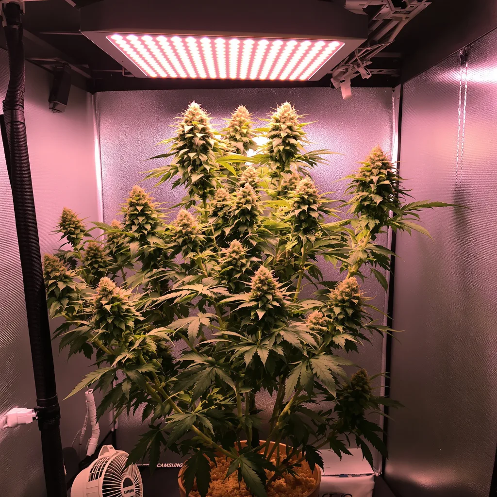 Gatekeeper OG cannabis plant in flowering stage — 170–210 cm feminised