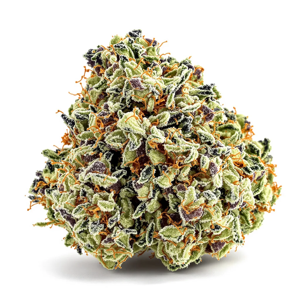 Gatekeeper OG 57% indica / 43% sativa flower with visible trichomes