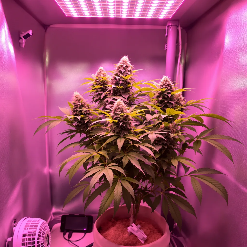 Gobbilygoo cannabis plant in flowering stage — 90-120 cm. Medium feminised