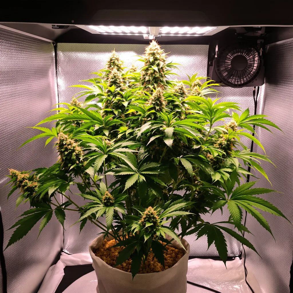 God’s Treat cannabis plant in flowering stage — 120 cm feminised
