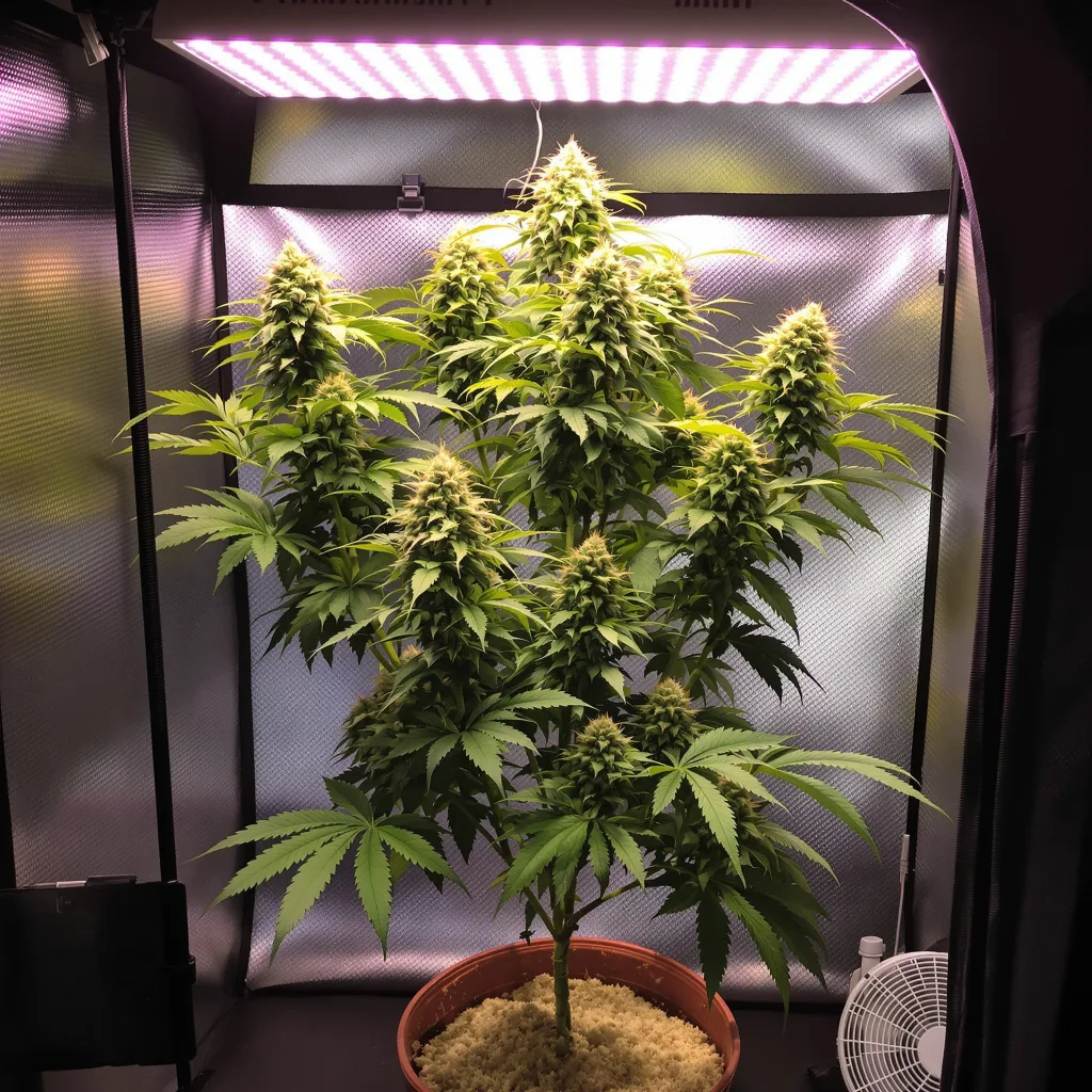 Grape Kush cannabis plant in flowering stage — Medium feminised