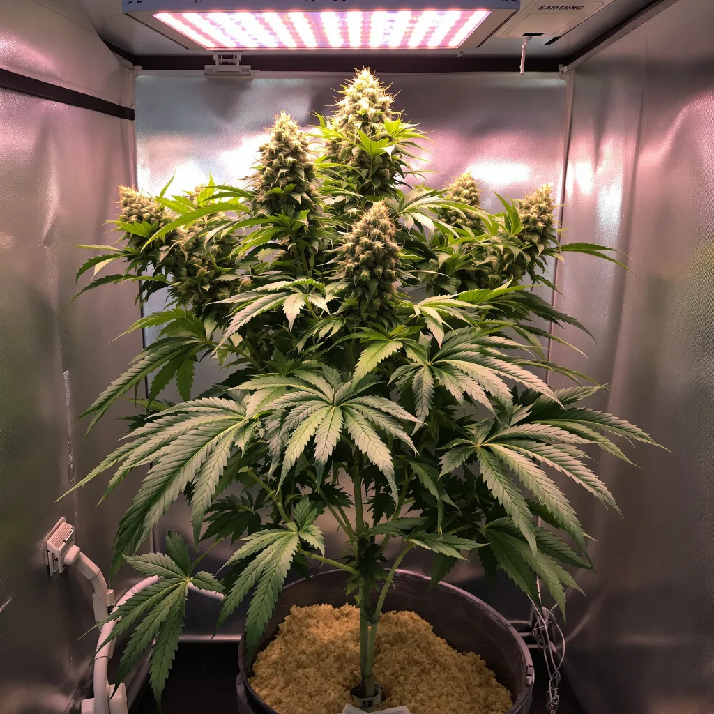 Gravity cannabis plant in flowering stage — Short autoflower